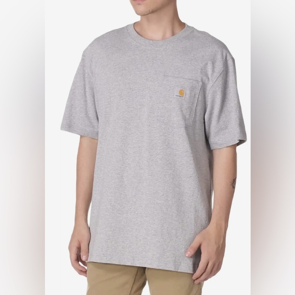 CARHARTT Shirt GRAY S Outdoorsy Workwear ONE POCKET Casual Gorpcore MInimalist